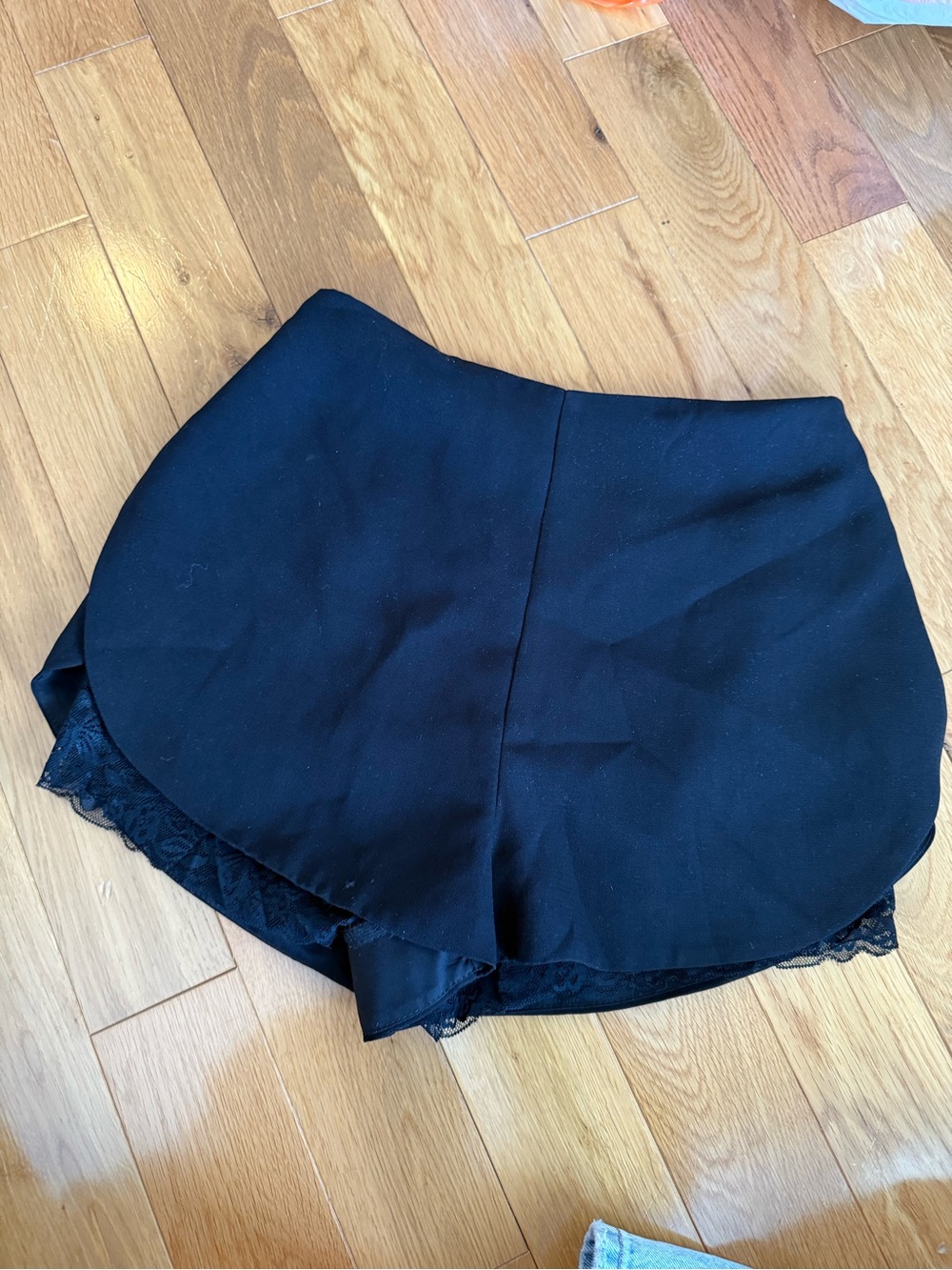 Urban Outfitters Kimchi Blue Black Lace-Trim Shorts